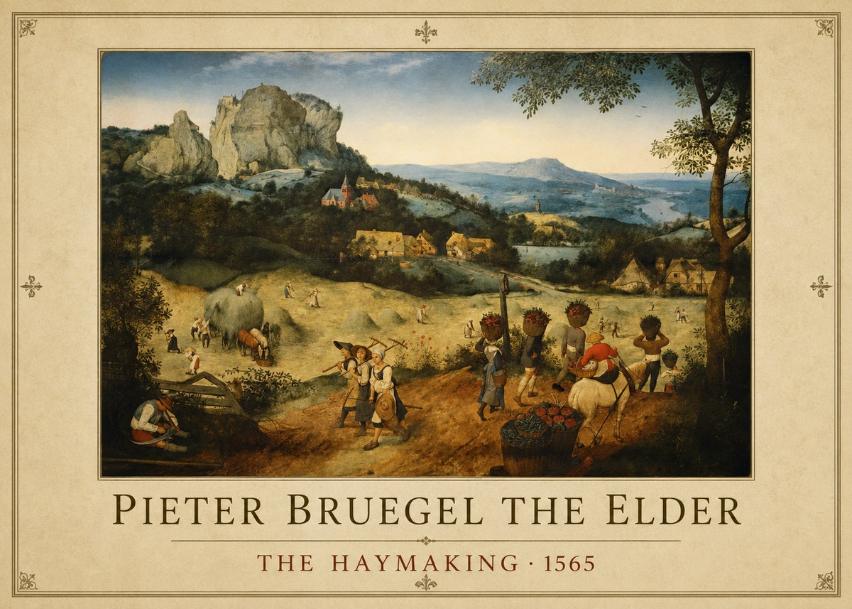 Pieter Bruegel The Haymaking No1 - Poszter