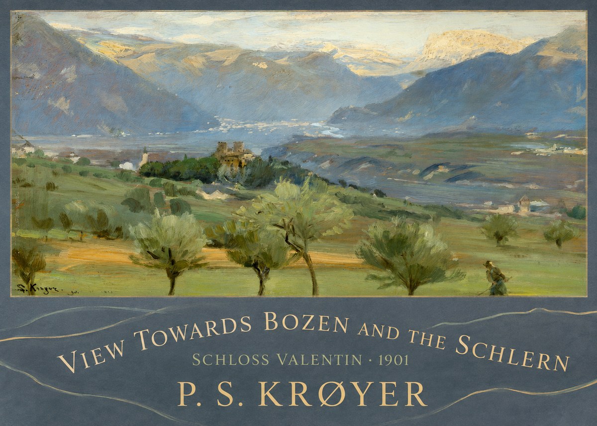 P.S. Krøyer View Towards Bozen and the Schlern No3 - Poszter