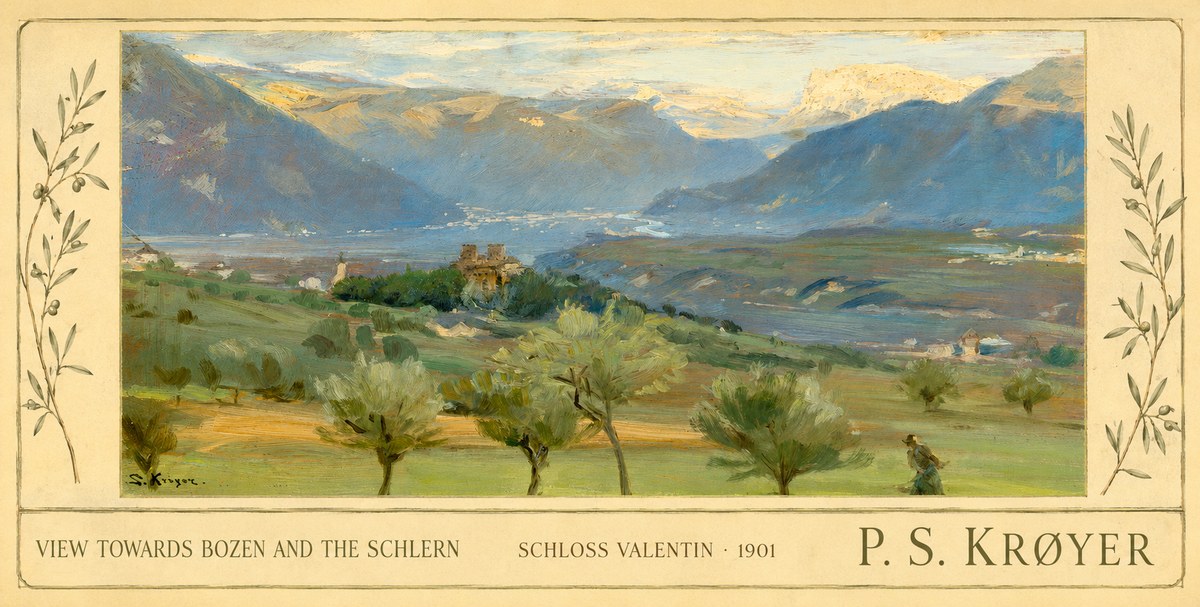 P.S. Krøyer View Towards Bozen and the Schlern No4 - Poszter