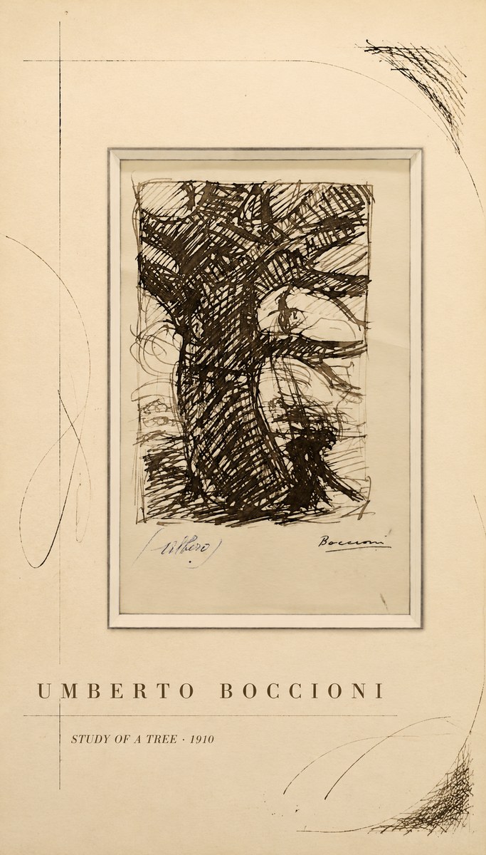 Umberto Boccioni Study of a Tree No5 - Poszter