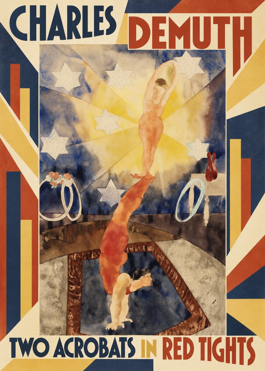 Charles Demuth Two Acrobats in Red Tights No5 - Poszter