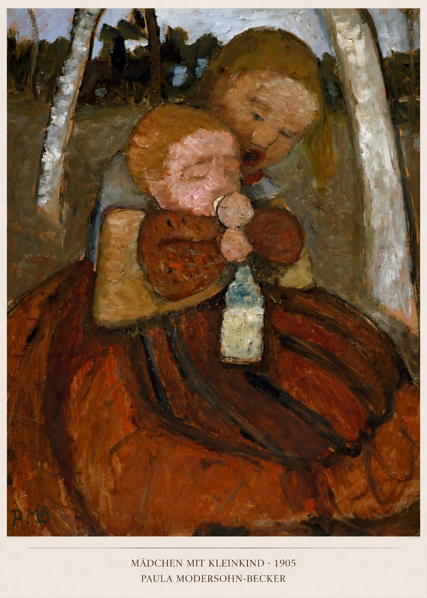 Paula Modersohn-Becker Mädchen Mit Kleinkind I No5 - Poszter