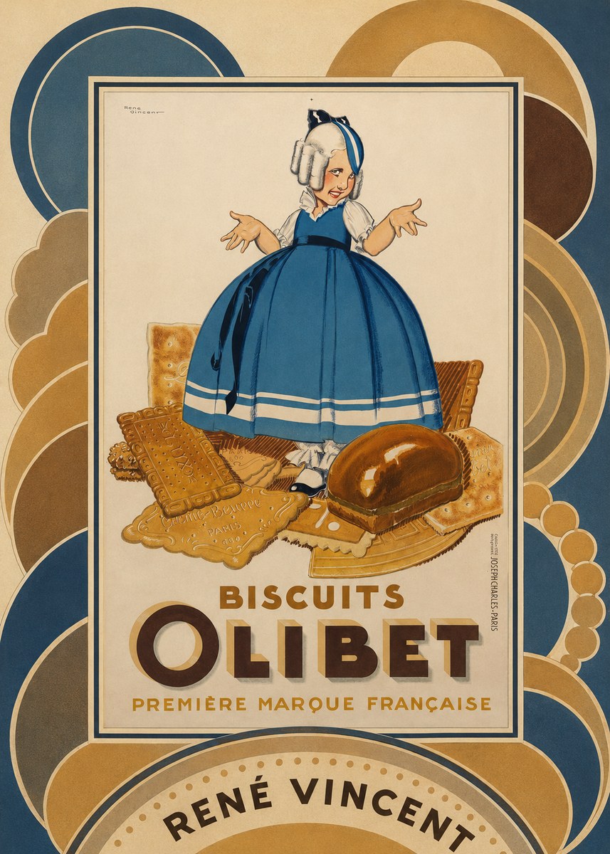 René Vincent Biscuits Olibet No5 - Poszter