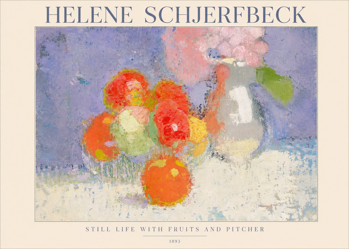 Helene Schjerfbeck Still Life with Fruits and Pitcher No1 - Poszter