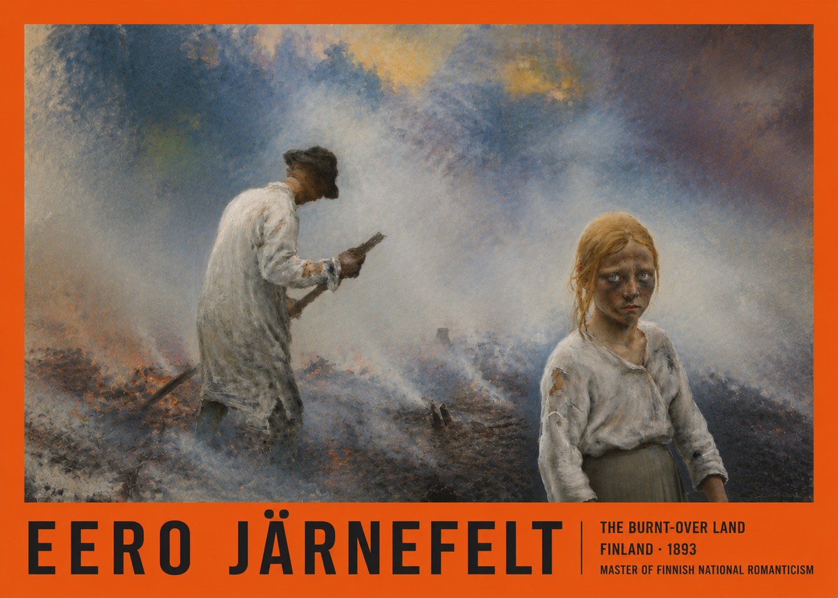 Eero Järnefelt The Burnt-over Land No4 - Poszter