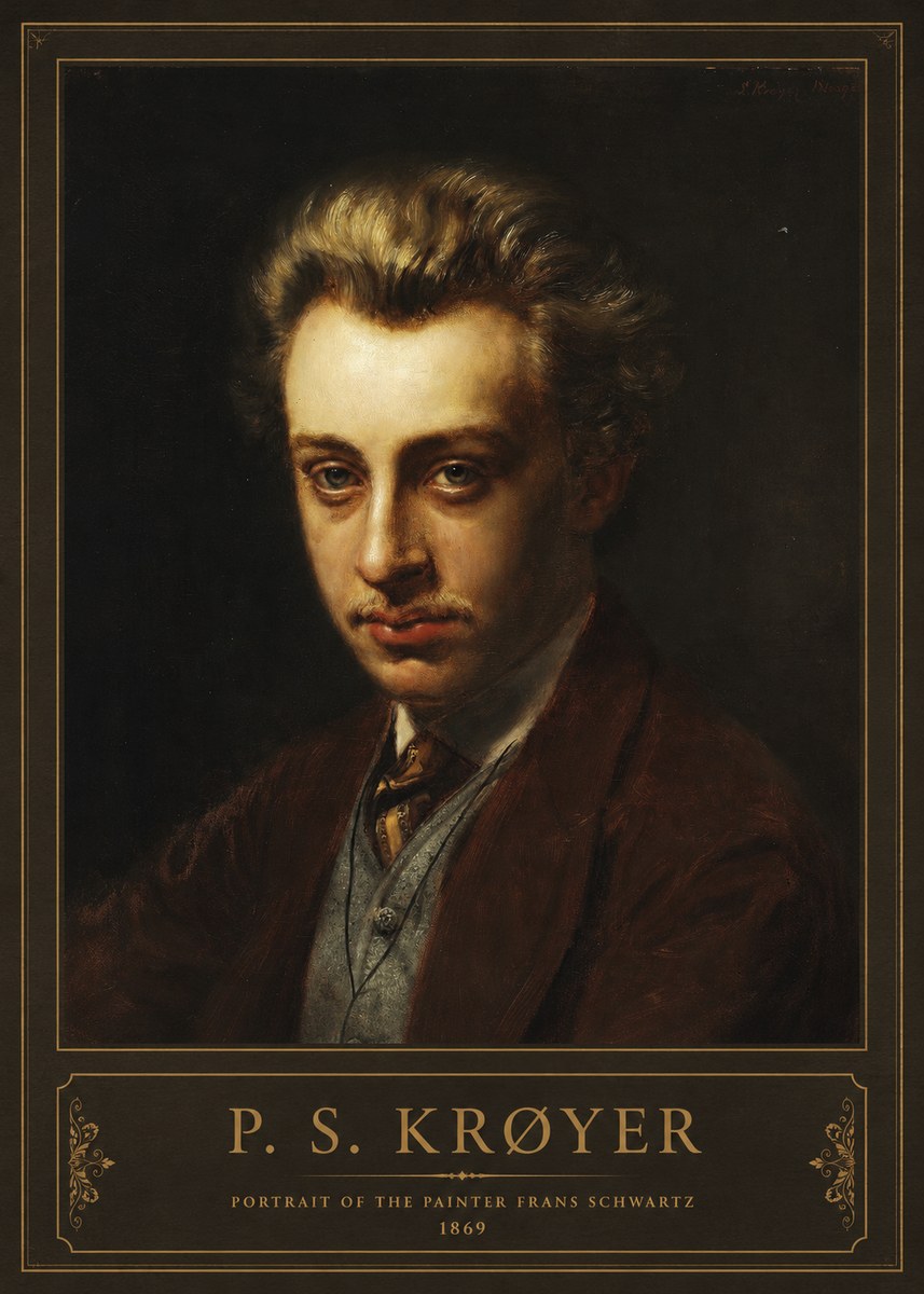 P.S. Krøyer Portrait of the Painter Frans Schwartz No2 - Poszter