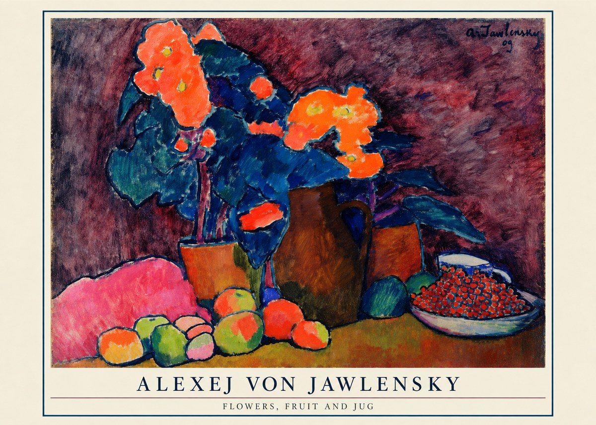 Alexej von Jawlensky Flowers, Fruit and Jug No4 - Poszter