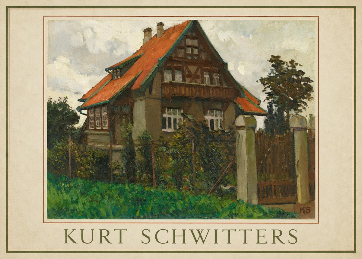 Kurt Schwitters The House on Berggasse No1 - Poszter