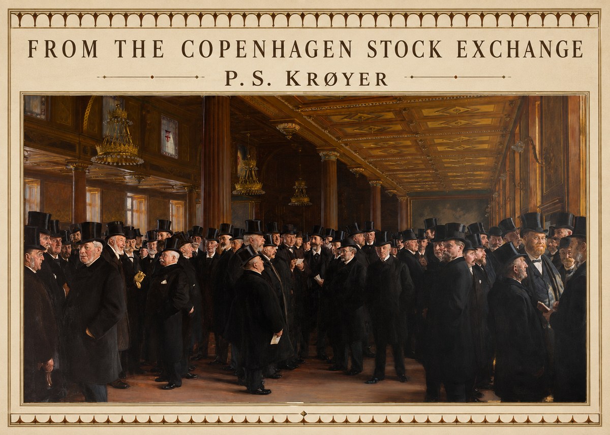 P.S. Krøyer From the Copenhagen Stock Exchange No3 - Poszter
