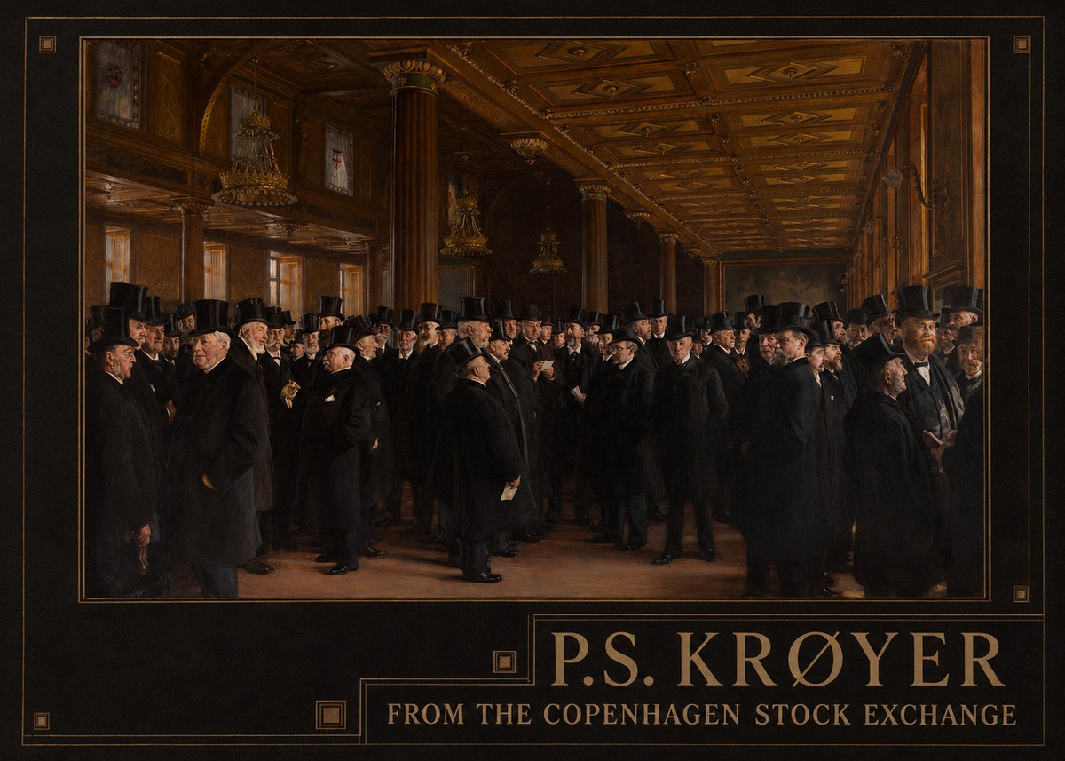 P.S. Krøyer From the Copenhagen Stock Exchange No4 - Poszter