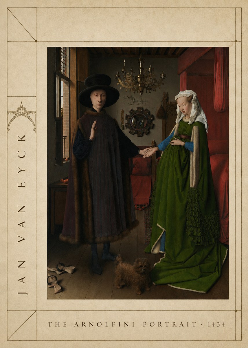 Jan van Eyck The Arnolfini Portrait IV No4 - Poszter