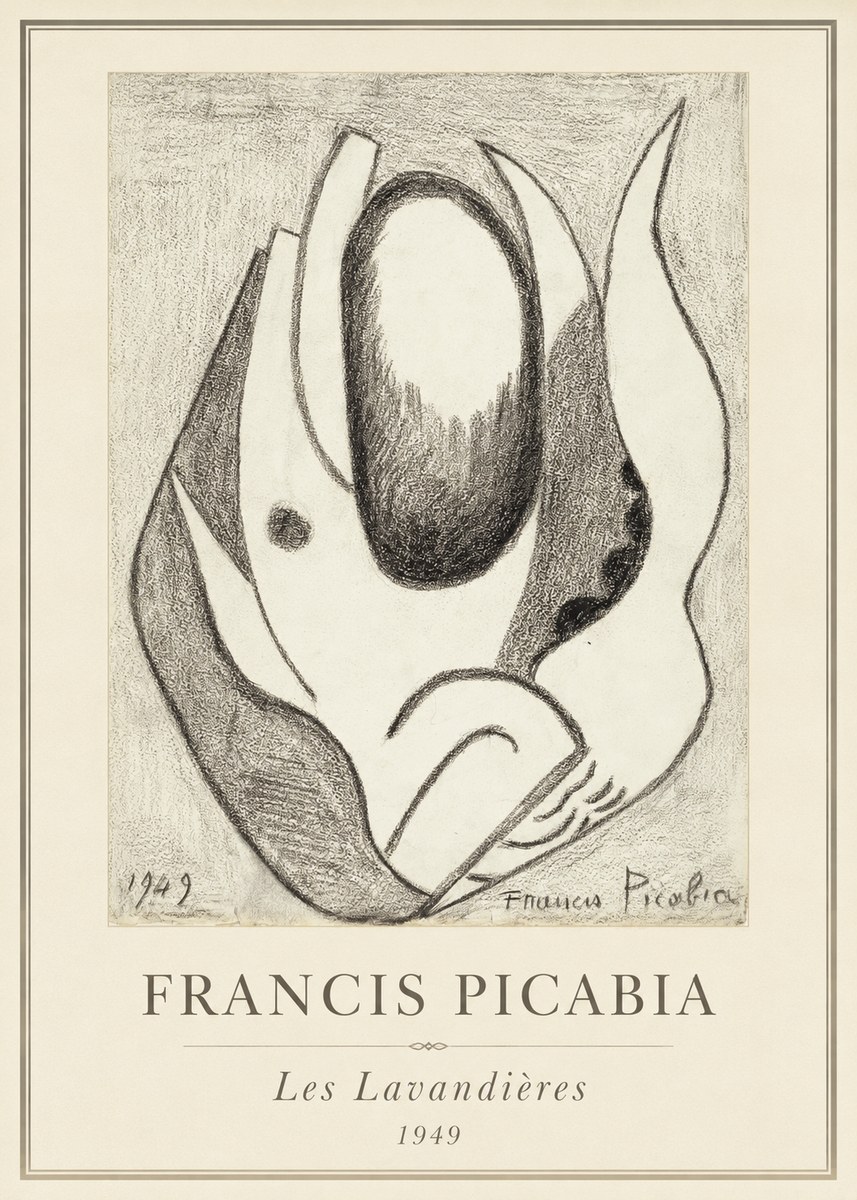 Francis Picabia Les Lavandières No4 - Poszter