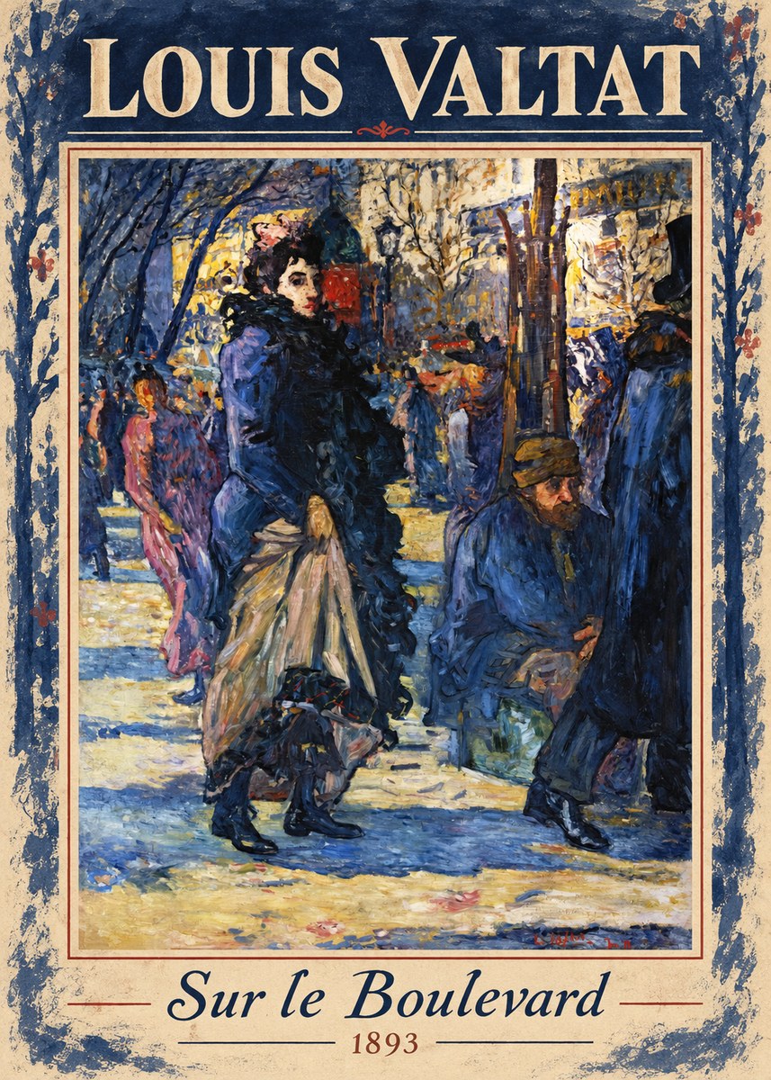 Louis Valtat Sur Le Boulevard No1 - Poszter