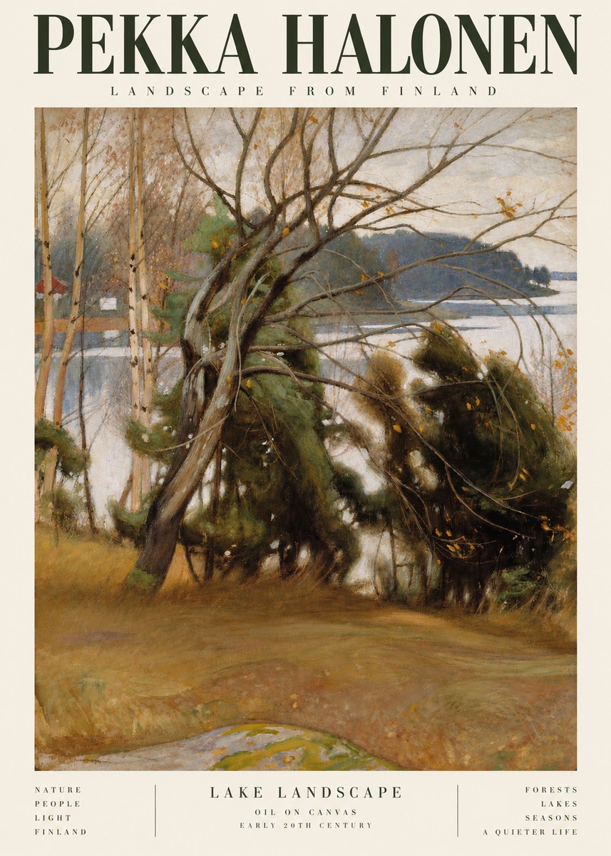 Pekka Halonen Lake Landscape No3 - Poszter