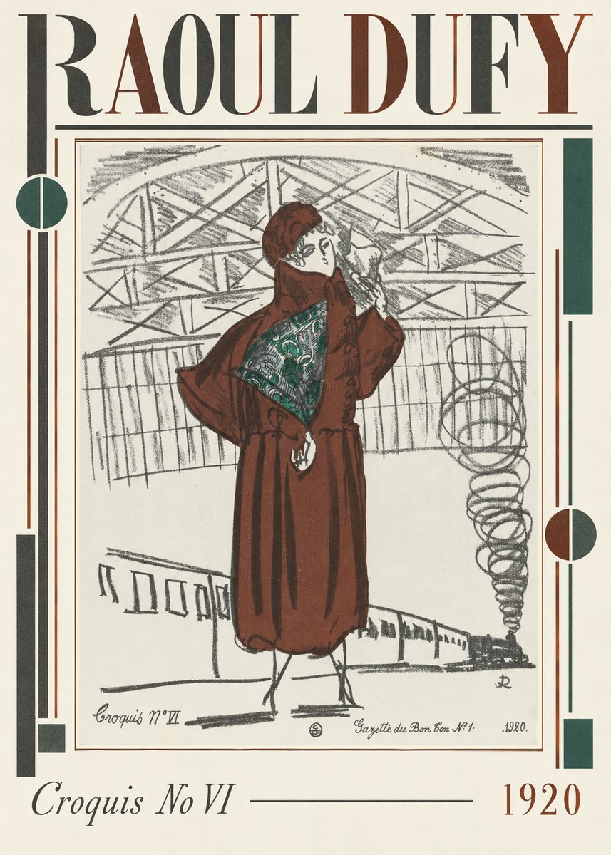 Raoul Dufy Croquis No Vi No2 - Poszter