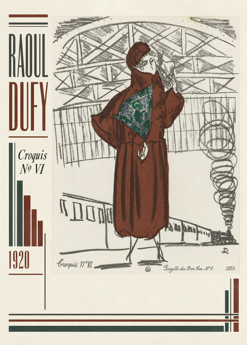 Raoul Dufy Croquis No Vi No5 - Poszter