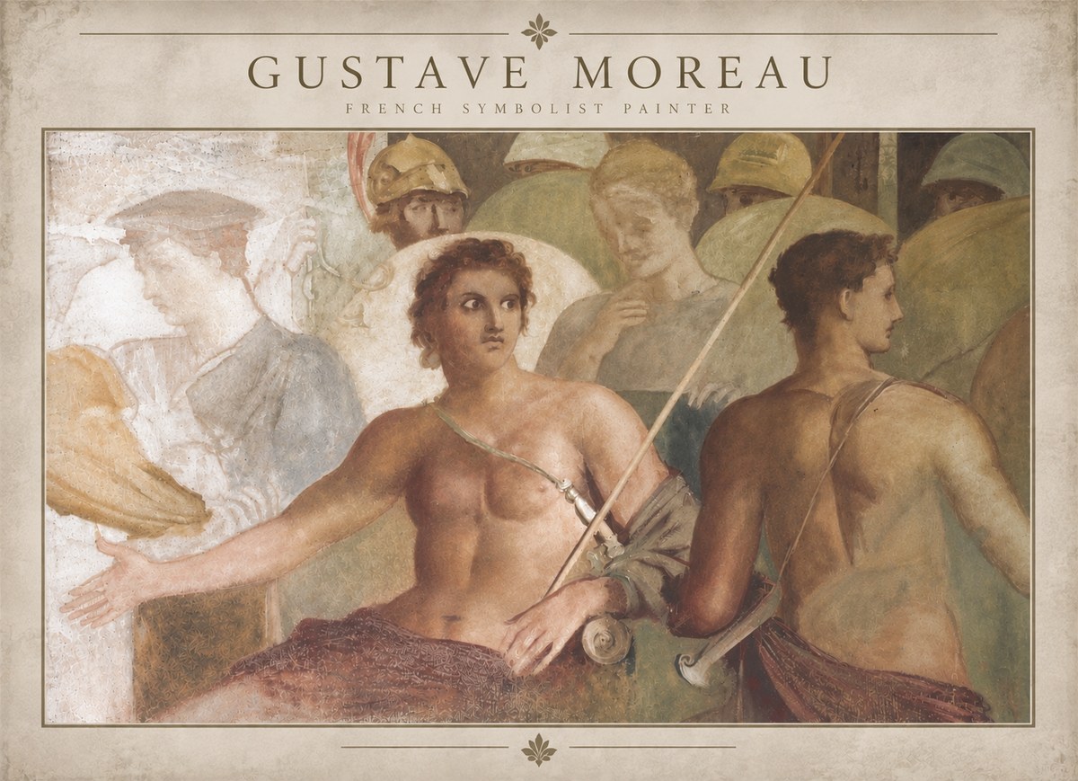 Gustave Moreau Les Prétendants No4 - Poszter