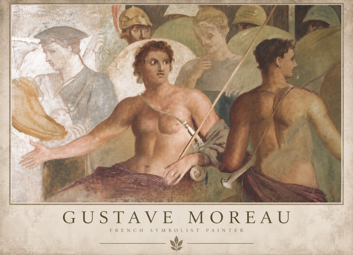 Gustave Moreau Les Prétendants No5 - Poszter