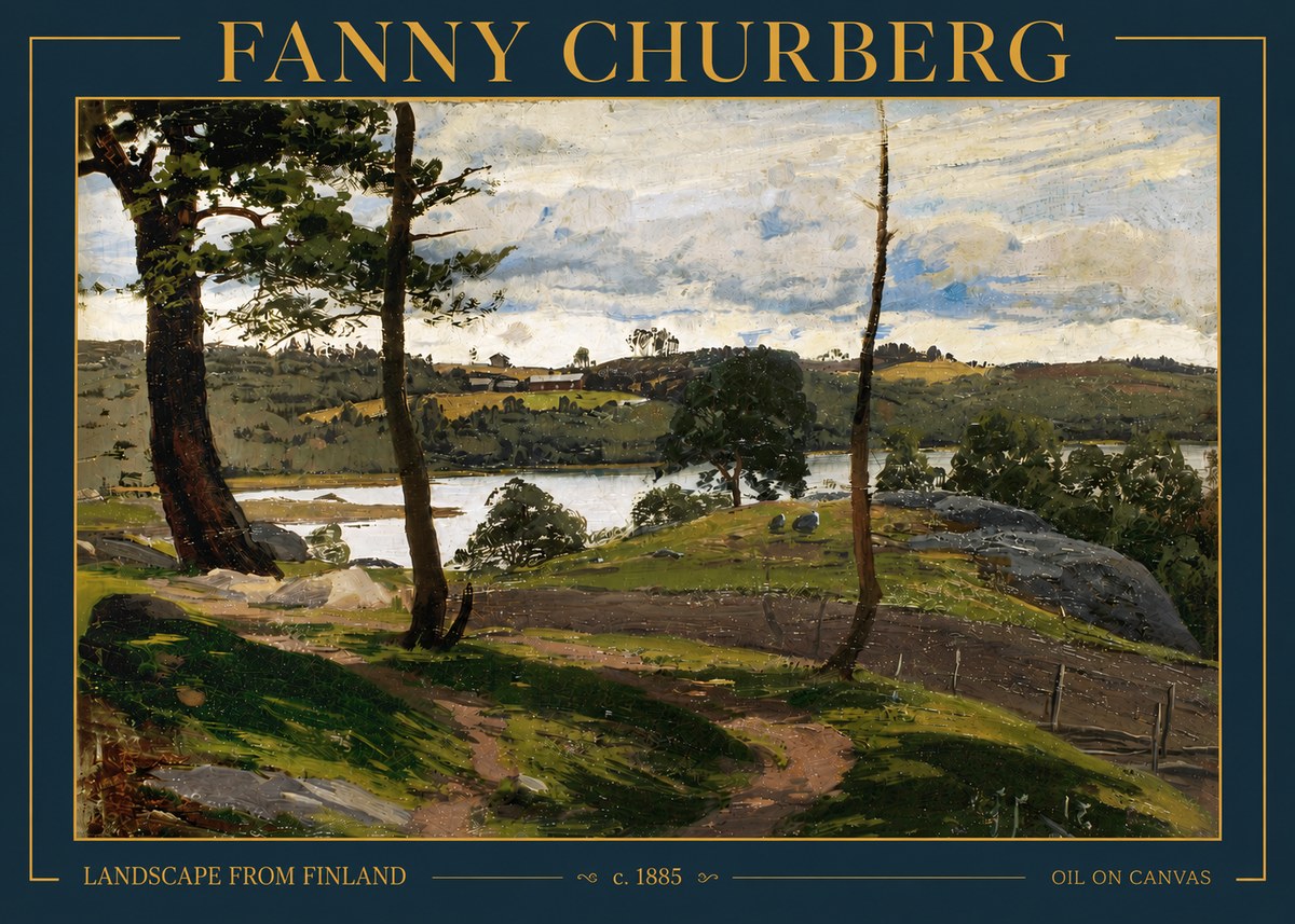 Fanny Churberg Landscape from Finland No4 - Poszter