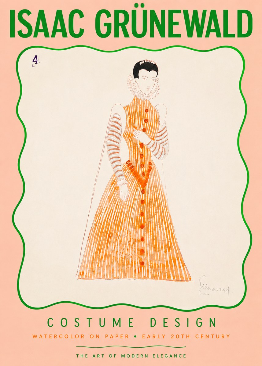 Isaac Grünewald Costume Design VII No3 - Poszter