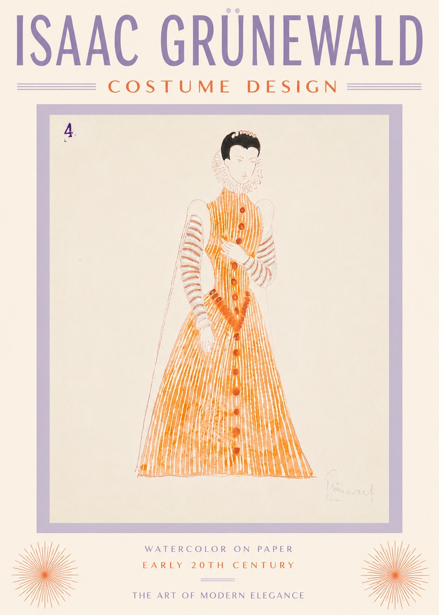 Isaac Grünewald Costume Design VII No5 - Poszter