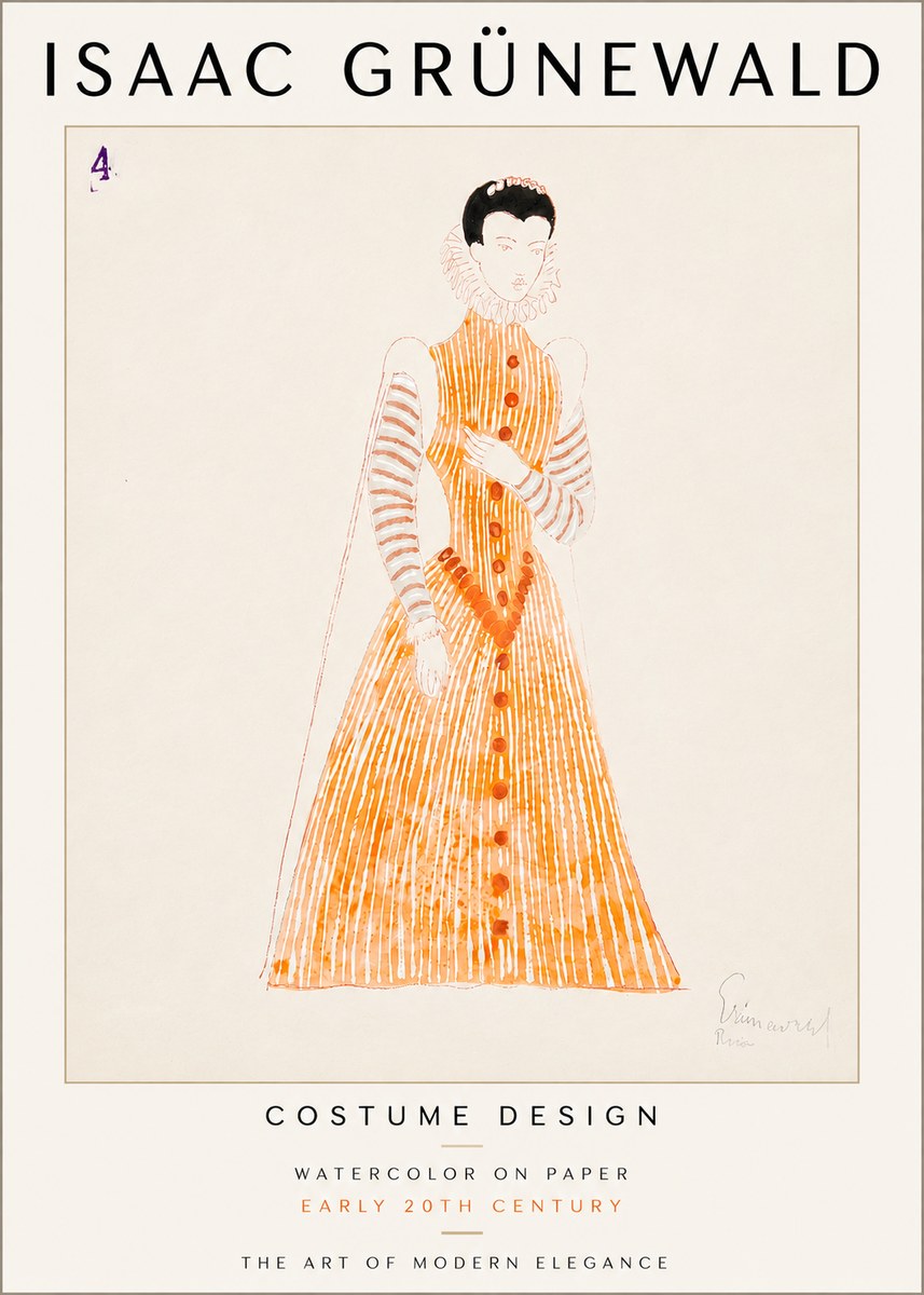 Isaac Grünewald Costume Design VII No6 - Poszter