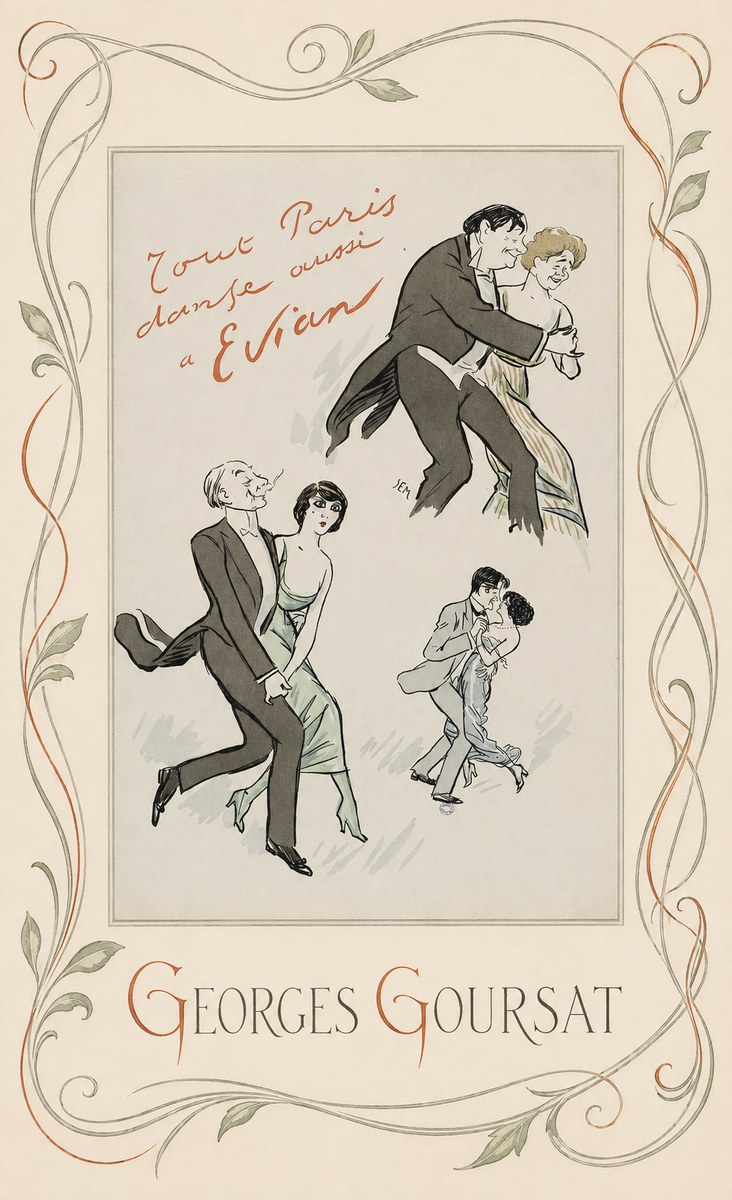 Georges Goursat Tout Paris Danse Aussi À Evian No4 - Poszter