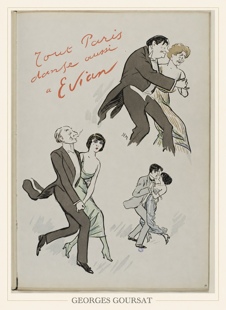 Georges Goursat Tout Paris Danse Aussi À Evian No6 - Poszter