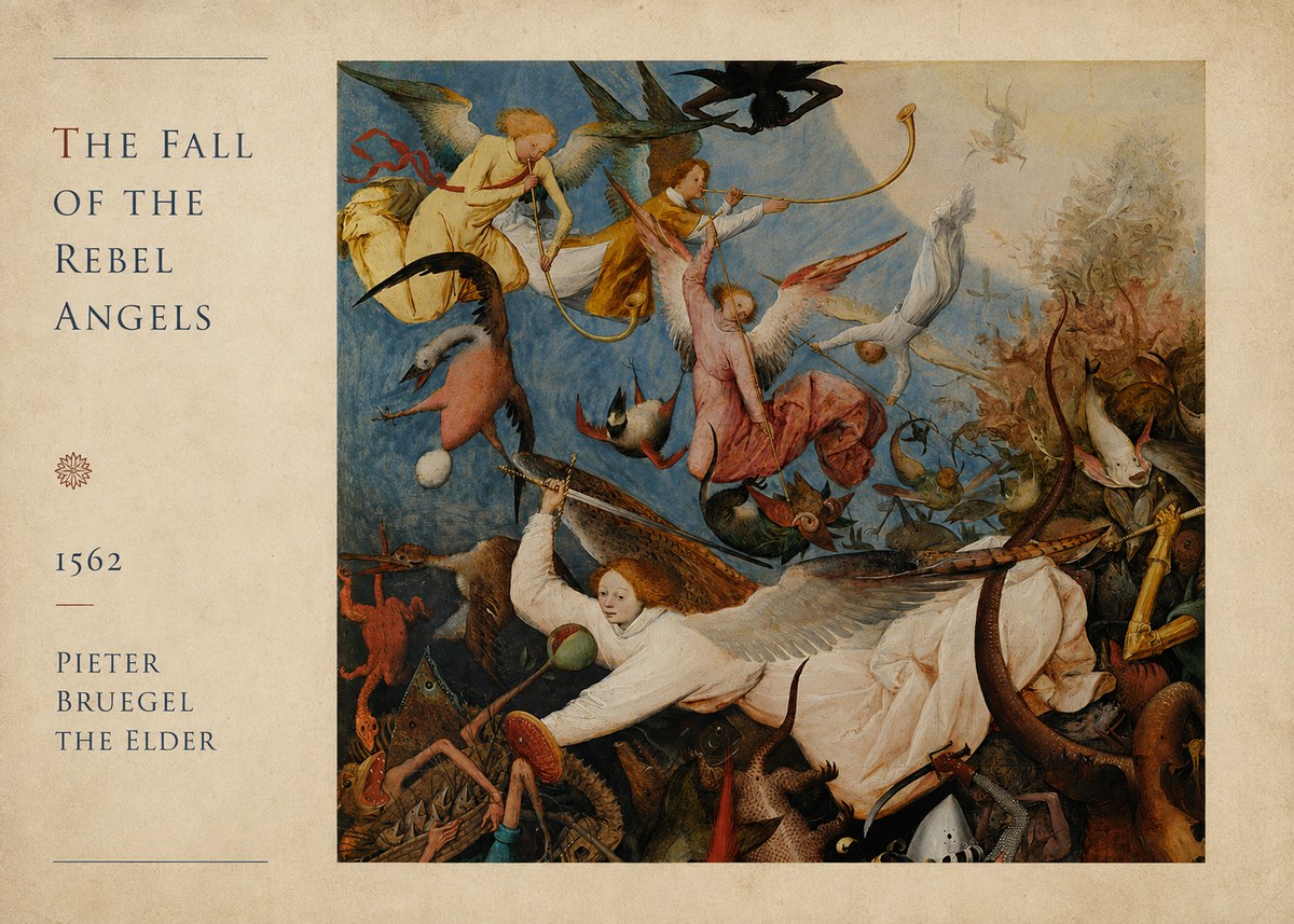 Pieter Bruegel The Fall of the Rebel Angels II No4 - Poszter