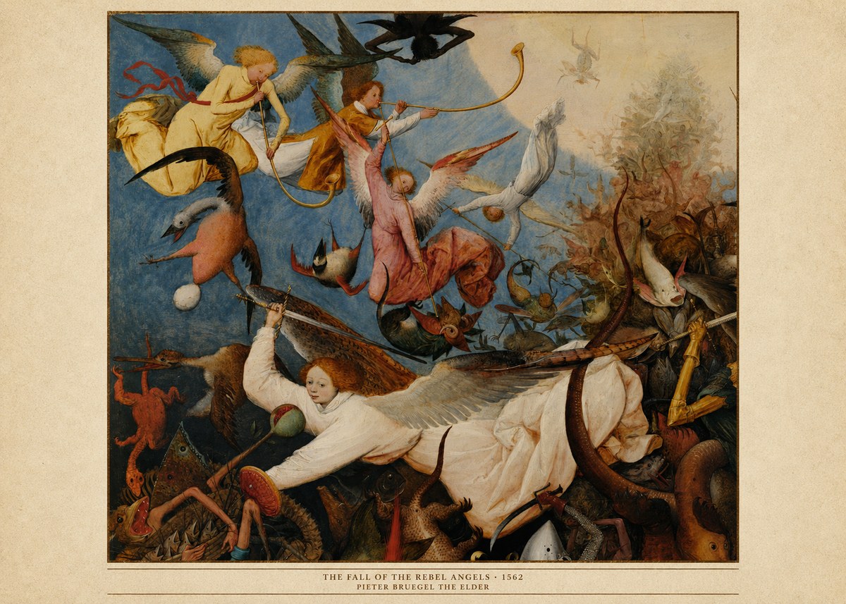 Pieter Bruegel The Fall of the Rebel Angels II No6 - Poszter