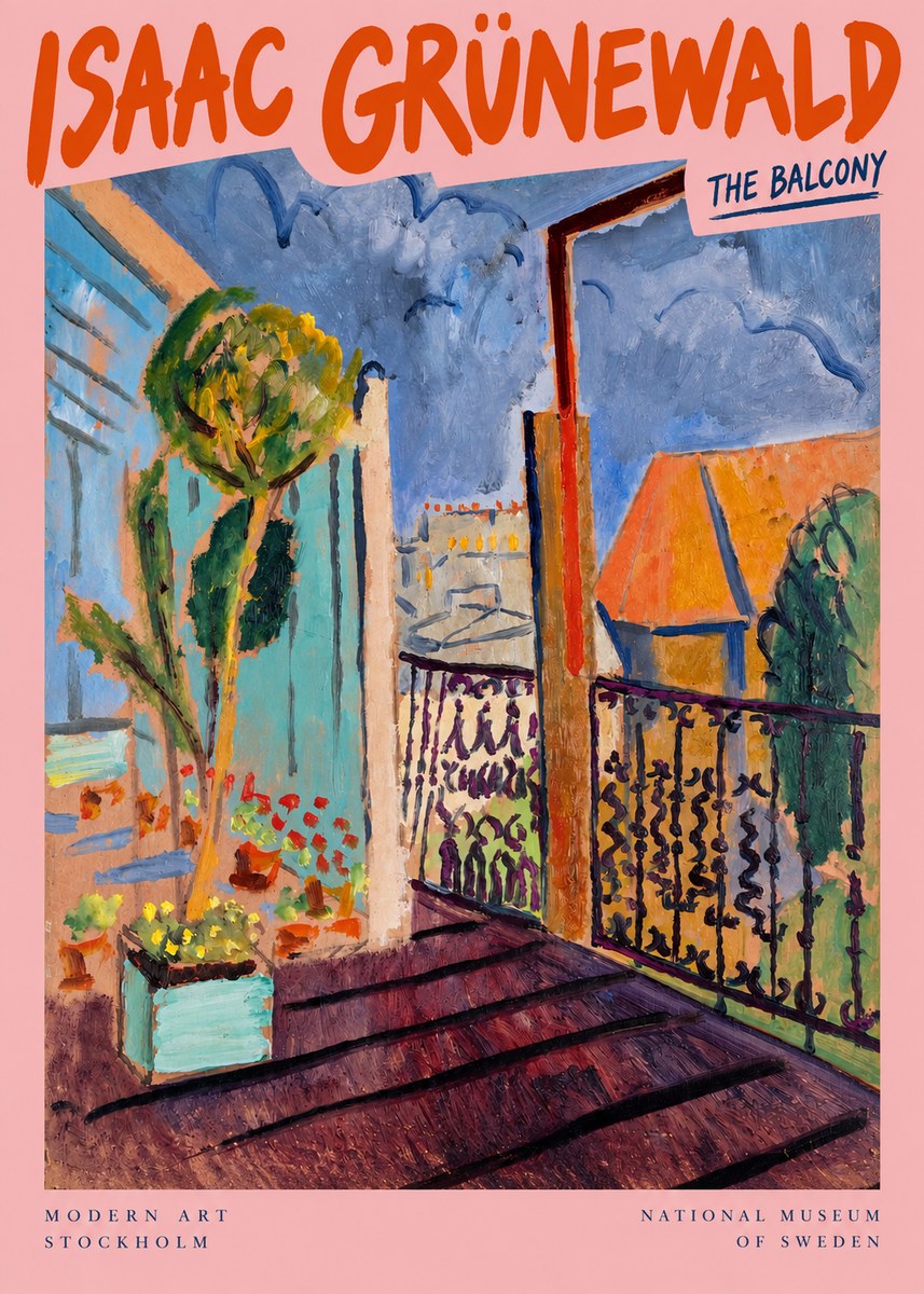 Isaac Grünewald The Balcony No2 - Poszter
