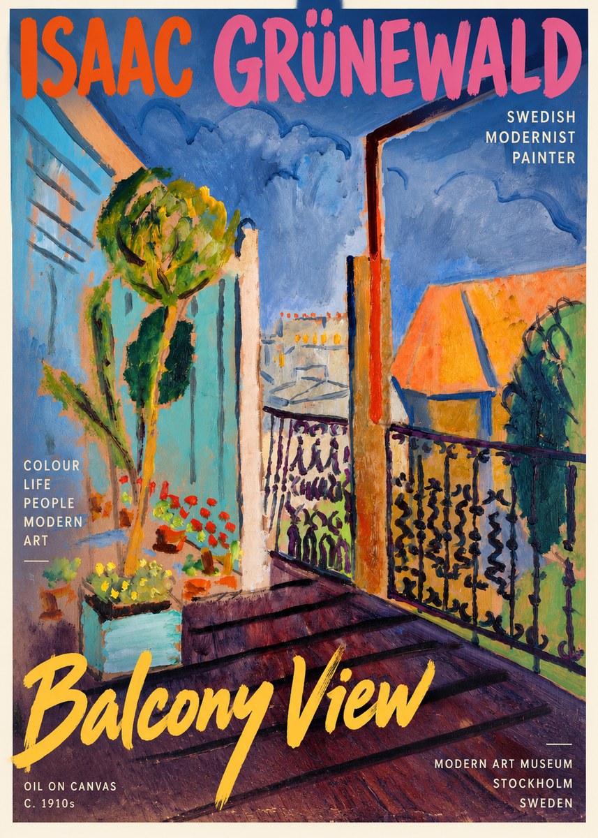 Isaac Grünewald The Balcony No4 - Poszter