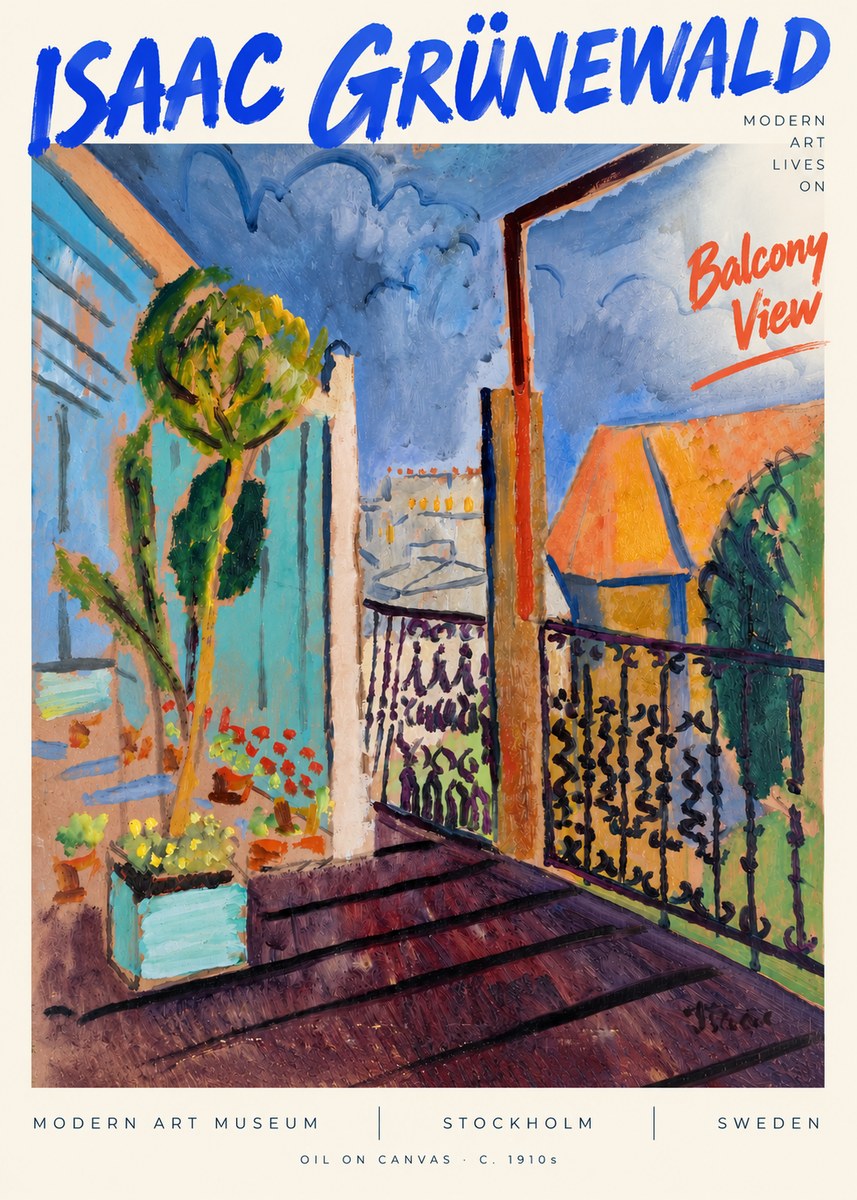 Isaac Grünewald The Balcony No6 - Poszter