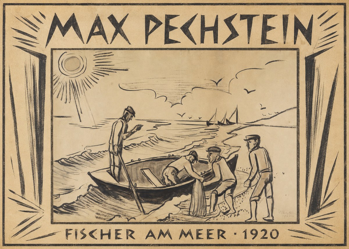 Max Pechstein Fischer Am Meer - 1920 No1 - Poszter