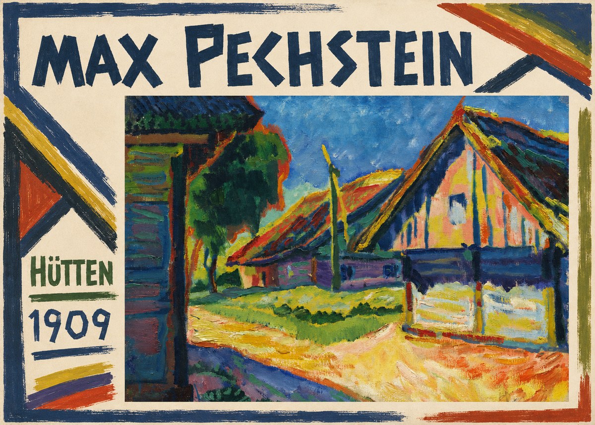 Max Pechstein Hütten 1909 No1 - Poszter