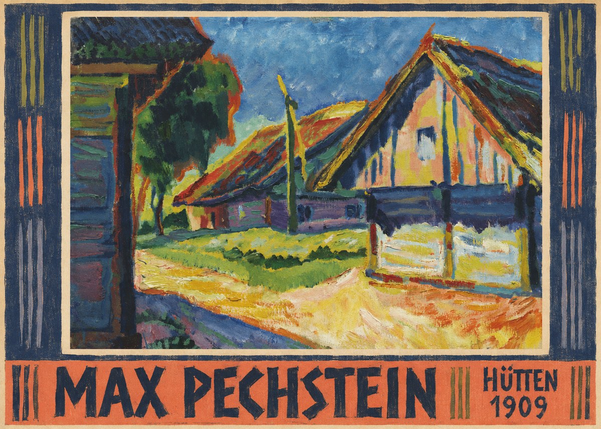 Max Pechstein Hütten 1909 No5 - Poszter