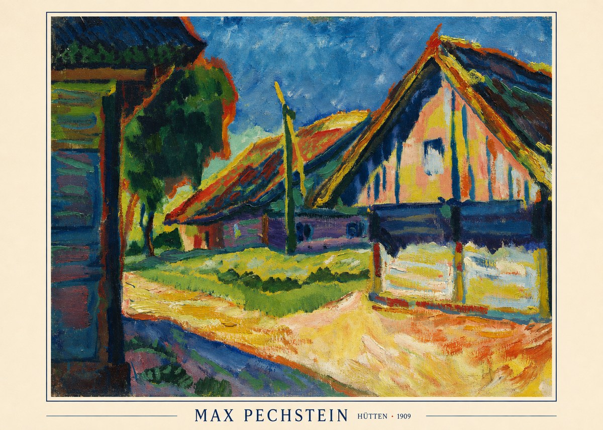 Max Pechstein Hütten 1909 No6 - Poszter