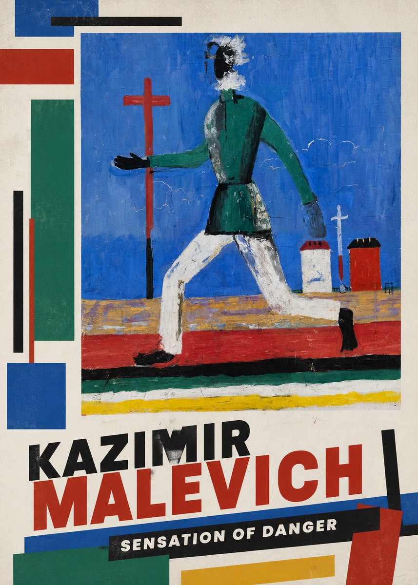 Kazimir Malevich Sensation of Danger No4 - Poszter