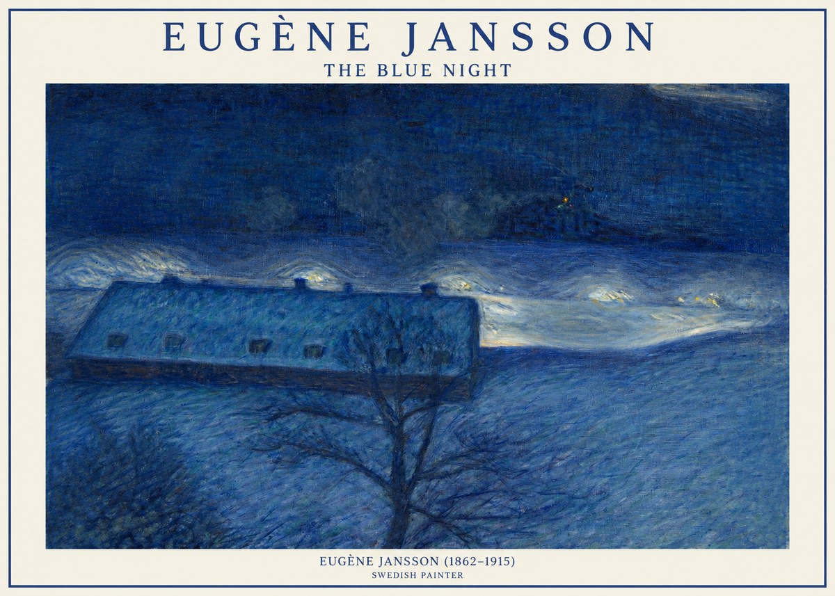Eugène Jansson The Blue Night No1 - Poszter
