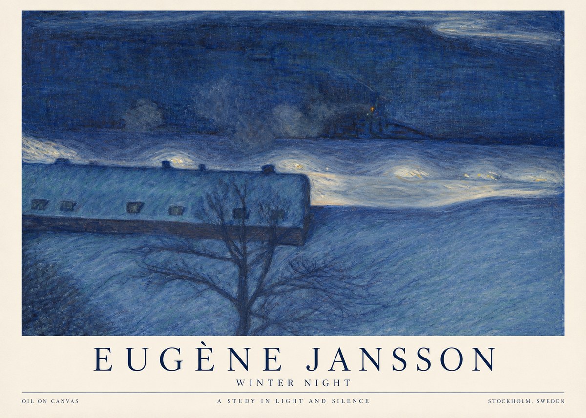 Eugène Jansson The Blue Night No6 - Poszter