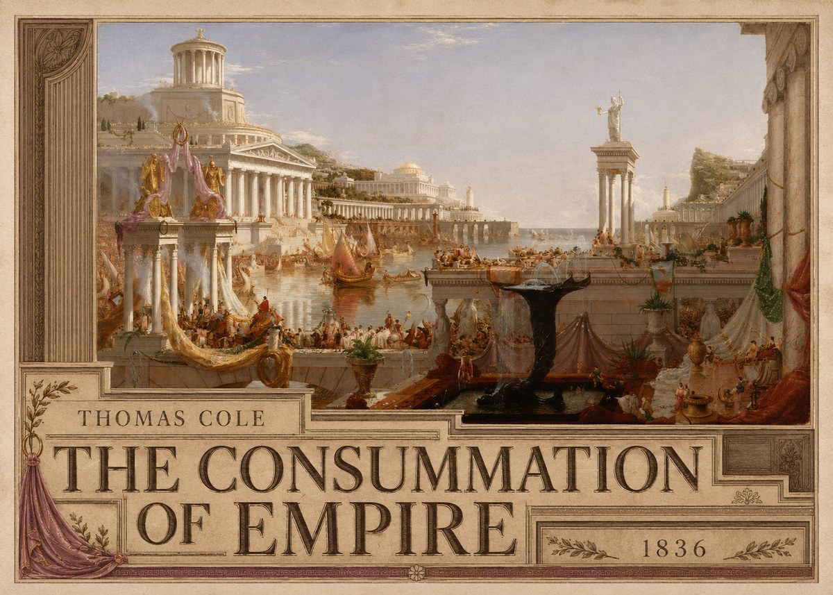 Thomas Cole The Consummation of Empire No5 - Poszter