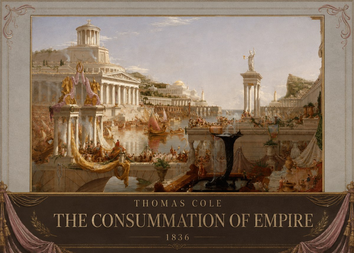 Thomas Cole The Consummation of Empire No6 - Poszter