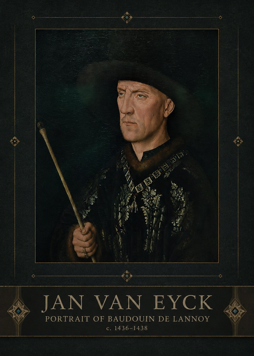 Jan van Eyck Portrait of Baudouin De Lannoy No3 - Poszter
