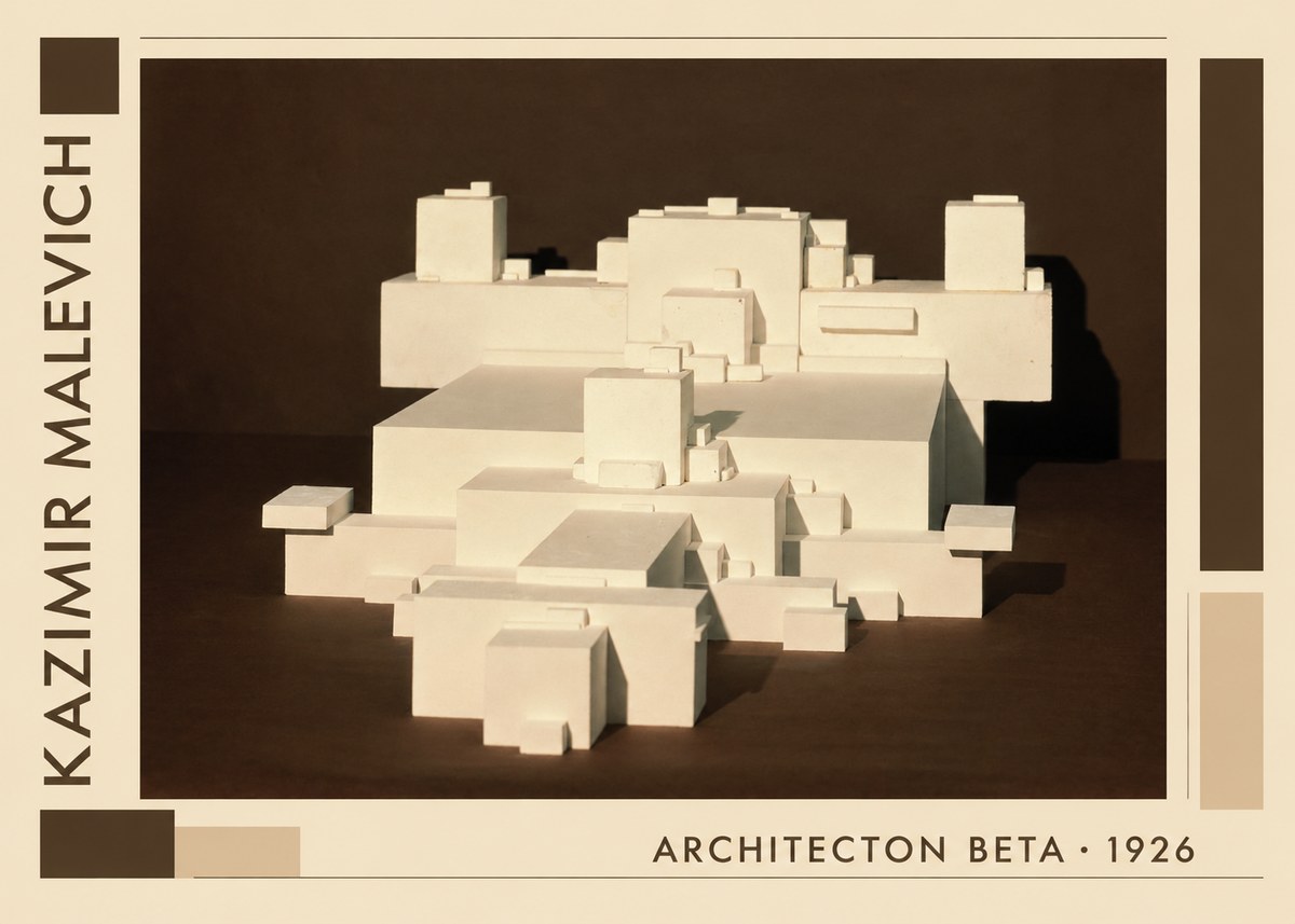 Kazimir Malevich Architecton Beta No1 - Poszter