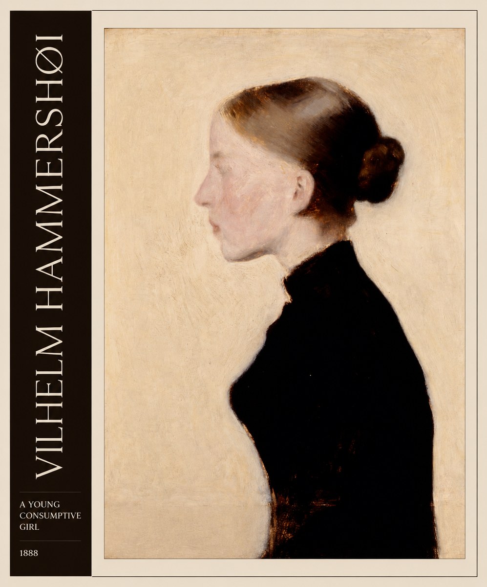 Vilhelm Hammershøi A Young Consumptive Girl No2 - Poszter