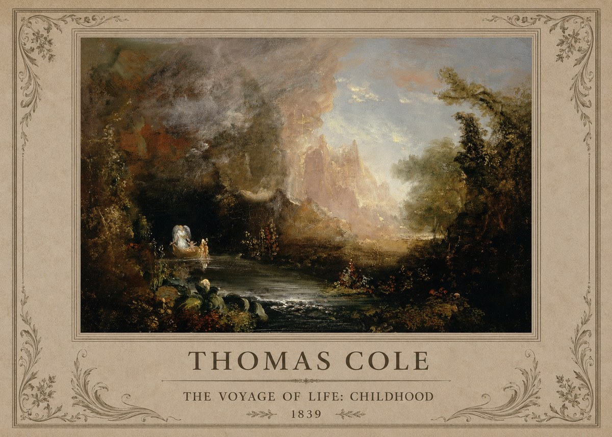 Thomas Cole The Voyage of Life: Childhood II No1 - Poszter