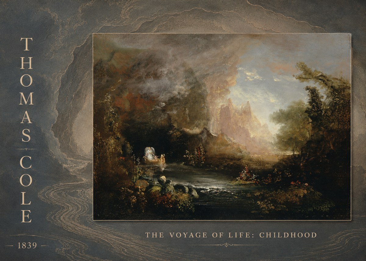 Thomas Cole The Voyage of Life: Childhood II No3 - Poszter