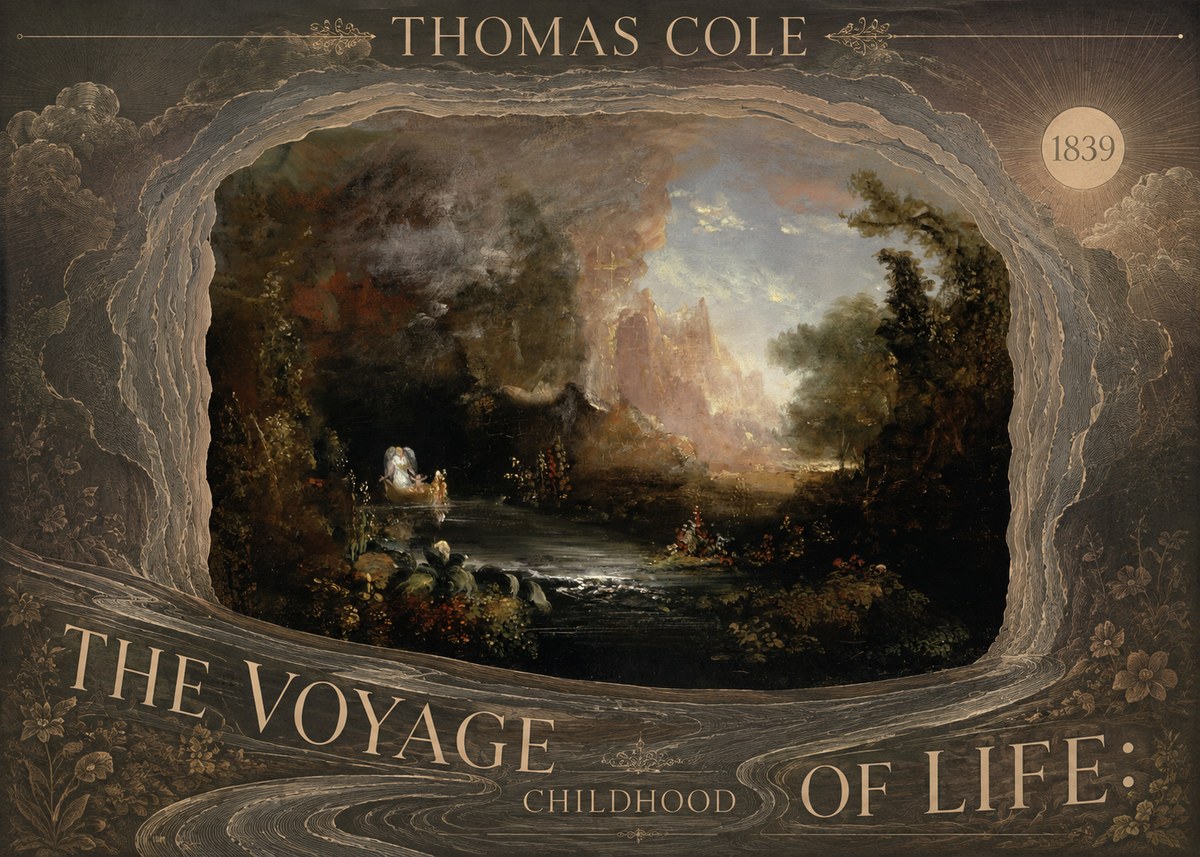 Thomas Cole The Voyage of Life: Childhood II No6 - Poszter