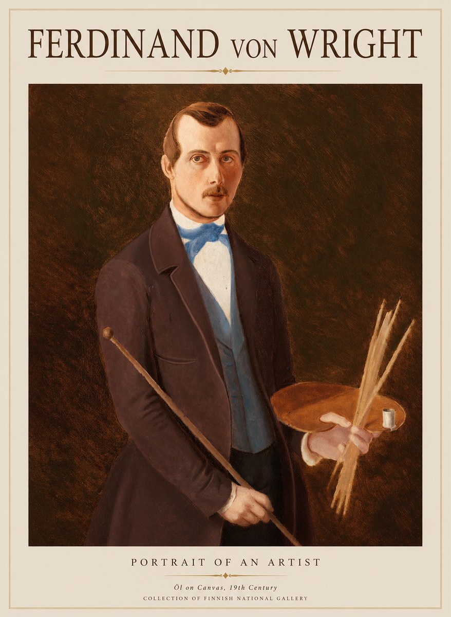 Ferdinand von Wright Portrait of an Artist No1 - Poszter
