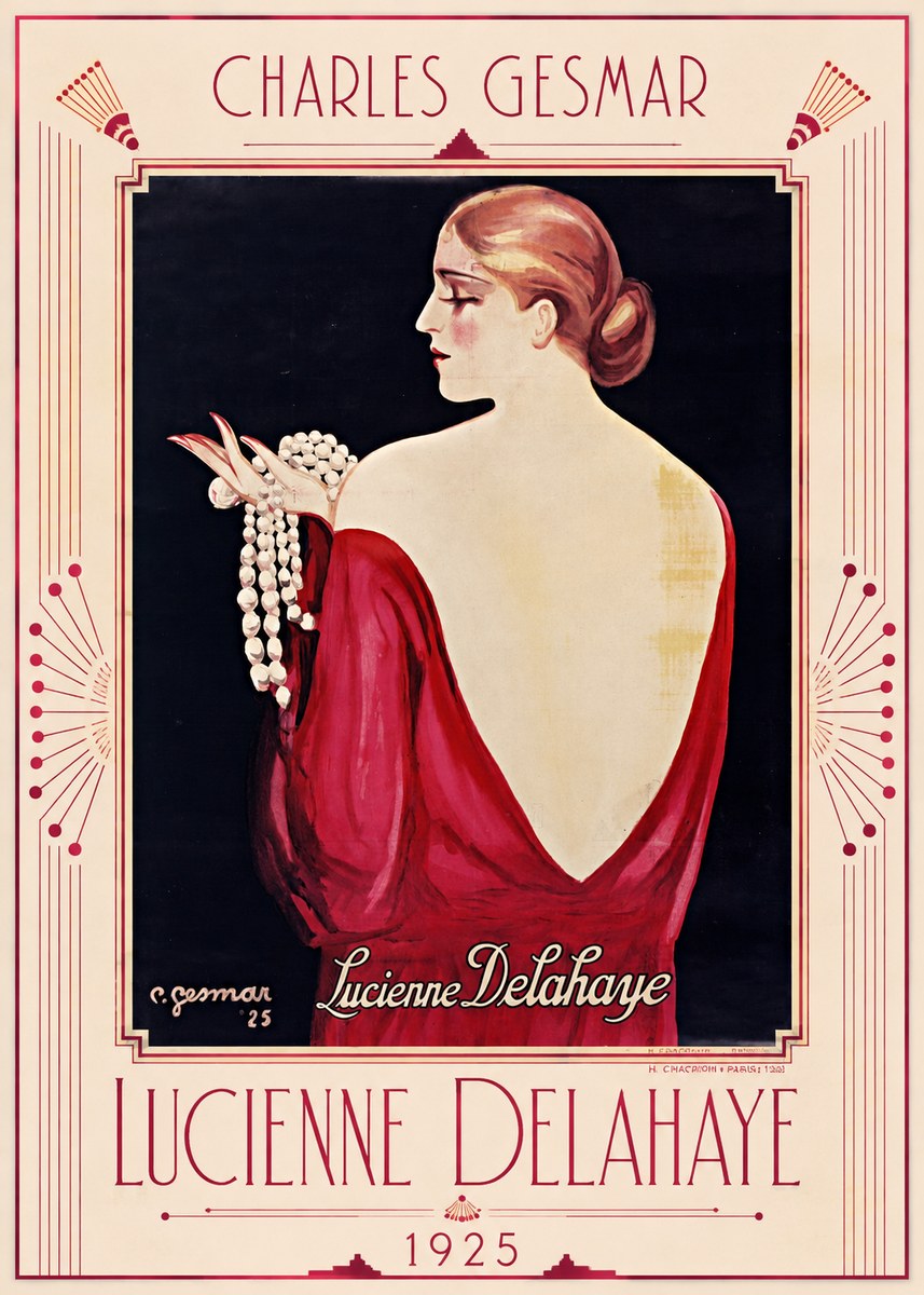 Charles Gesmar Lucienne Delahaye No1 - Poszter